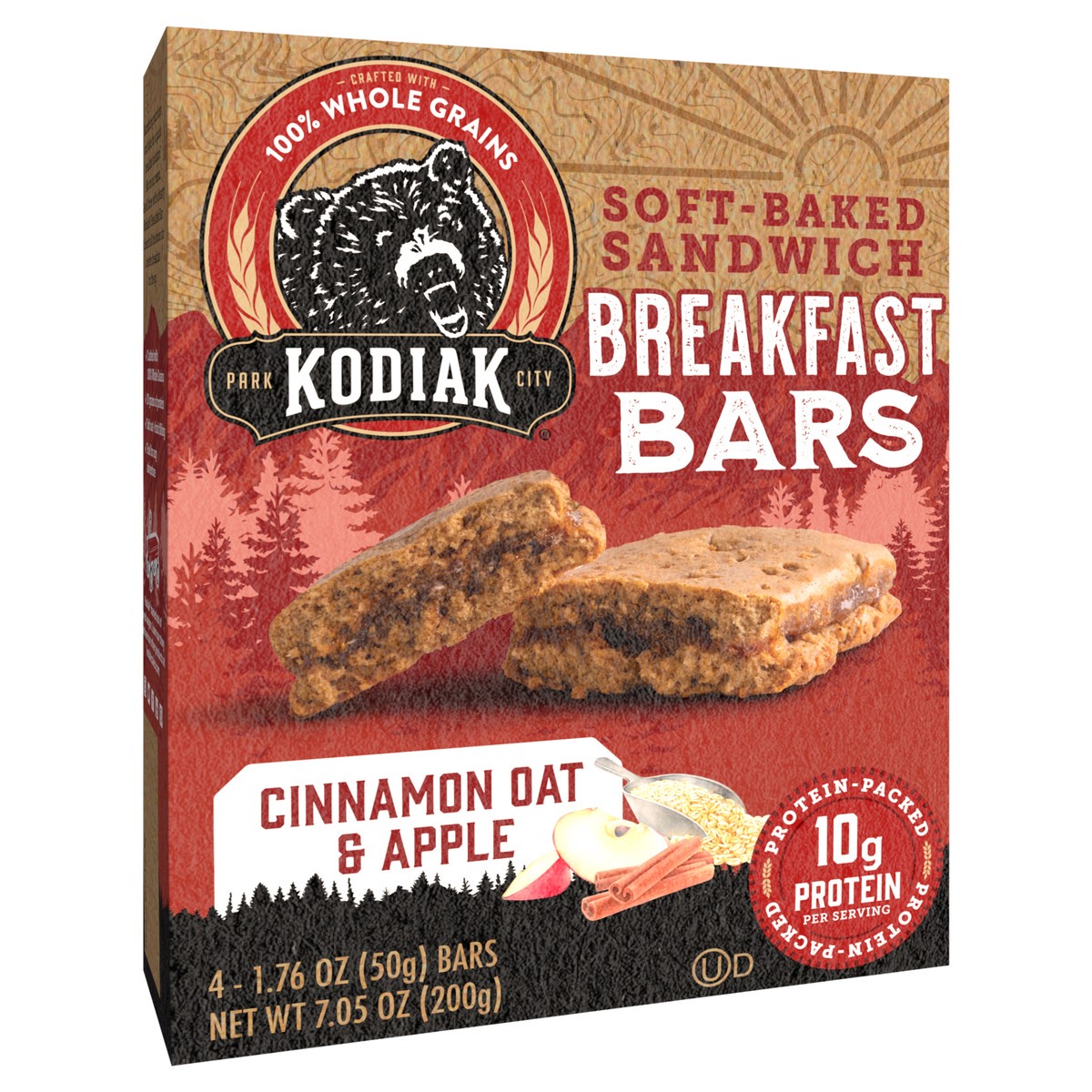 slide 9 of 12, Kodiak Cakes Breakfast Bar, Cinnamon Oat & Apple, 7.05 oz, 4 ct