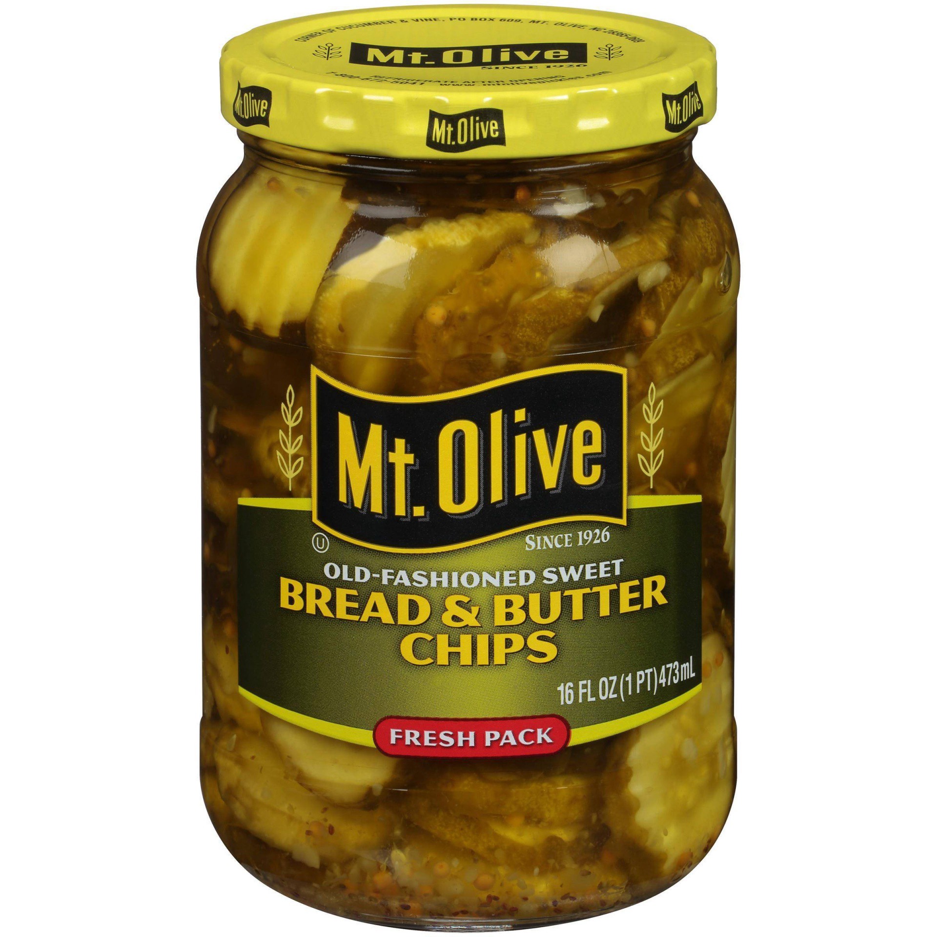 slide 1 of 4, Mt. Olive Old-Fashioned Sweet Bread and Butter Pickle Chips, 16 oz