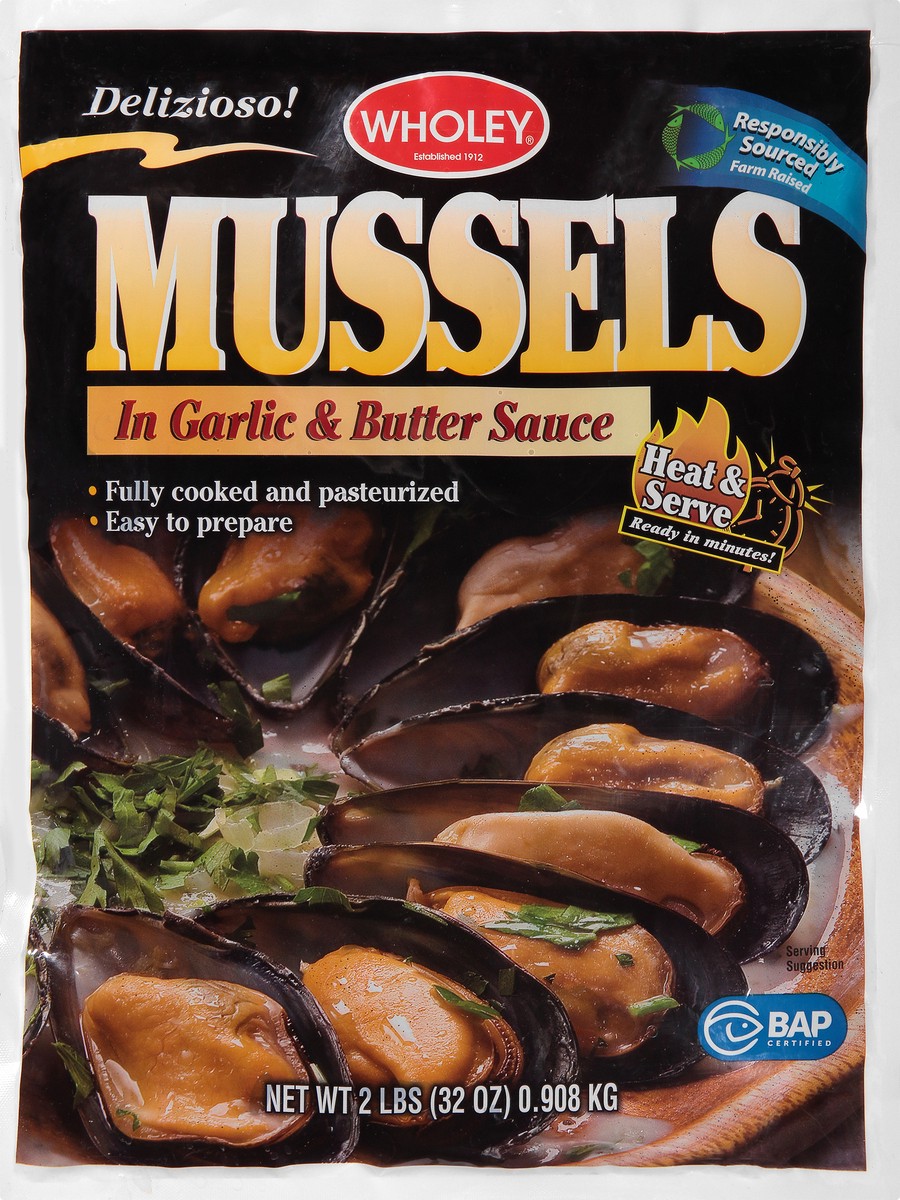 slide 1 of 13, Wholeys Mussels, 1 ct