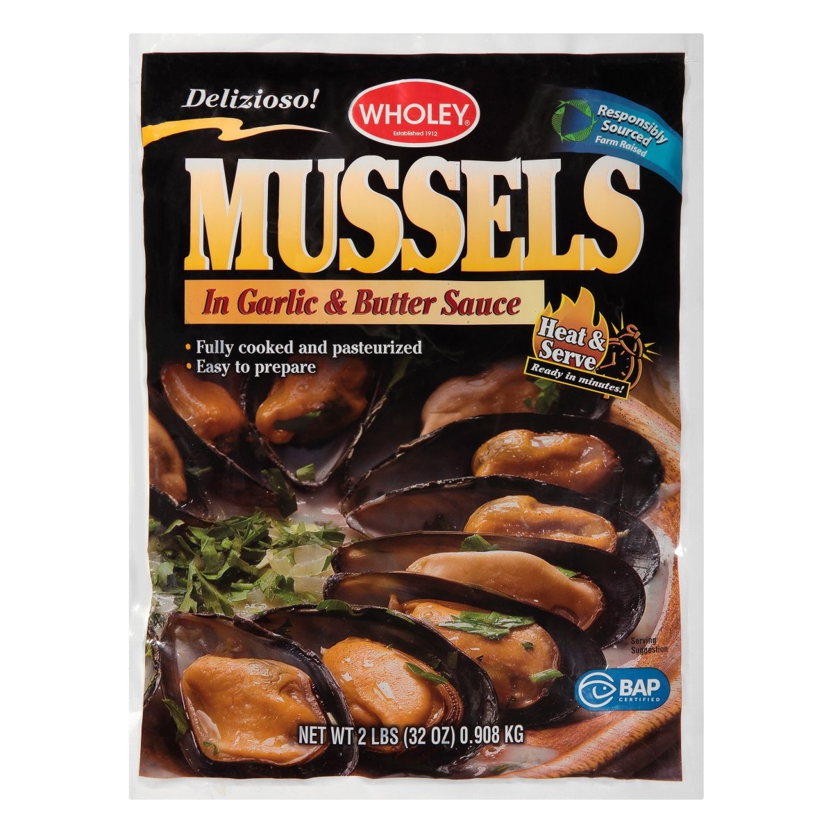 Wholey Mussels in Garlic Butter Sauce 2 lb Shipt