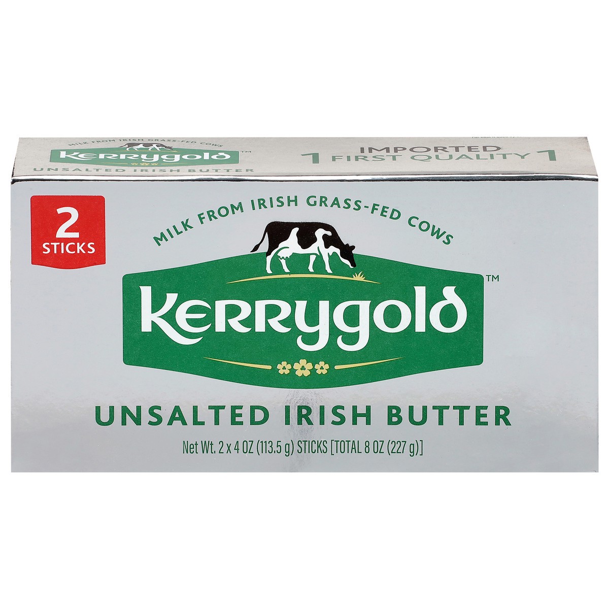 slide 1 of 7, Kerrygold Pure Irish Unsalted Butter Sticks 2 ea, 2 ct