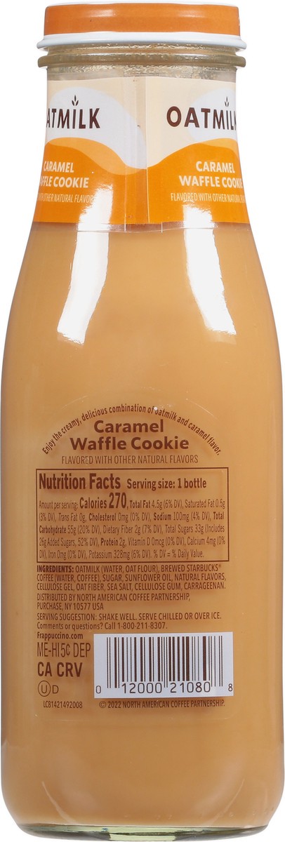 slide 6 of 9, Starbucks Frappucino Oatmilk Caramel Waffle Cookie Coffee Drink - 13.70 fl oz, 13.70 fl oz