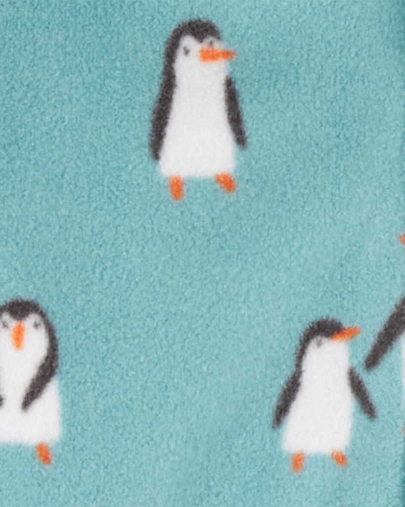 slide 3 of 3, Carter's Baby Penguin 3-Piece Fleece Cardigan Set Green 12M, 1 ct