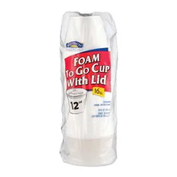 Hill Country Essentials 12 oz Foam To Go Cups with Lids