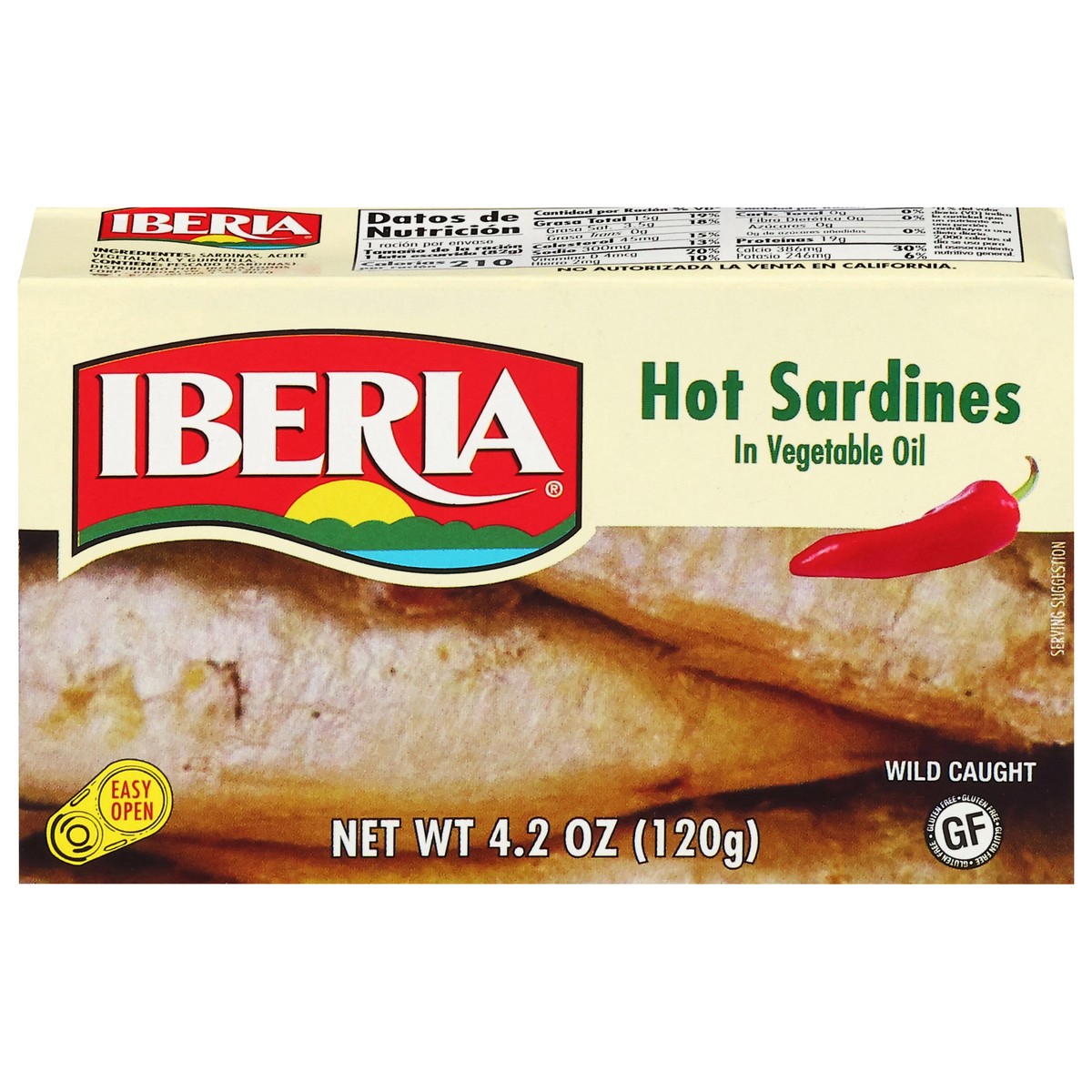 slide 13 of 14, Iberia Hot Sardines in Vegetable Oil 4.2 oz, 4.2 oz