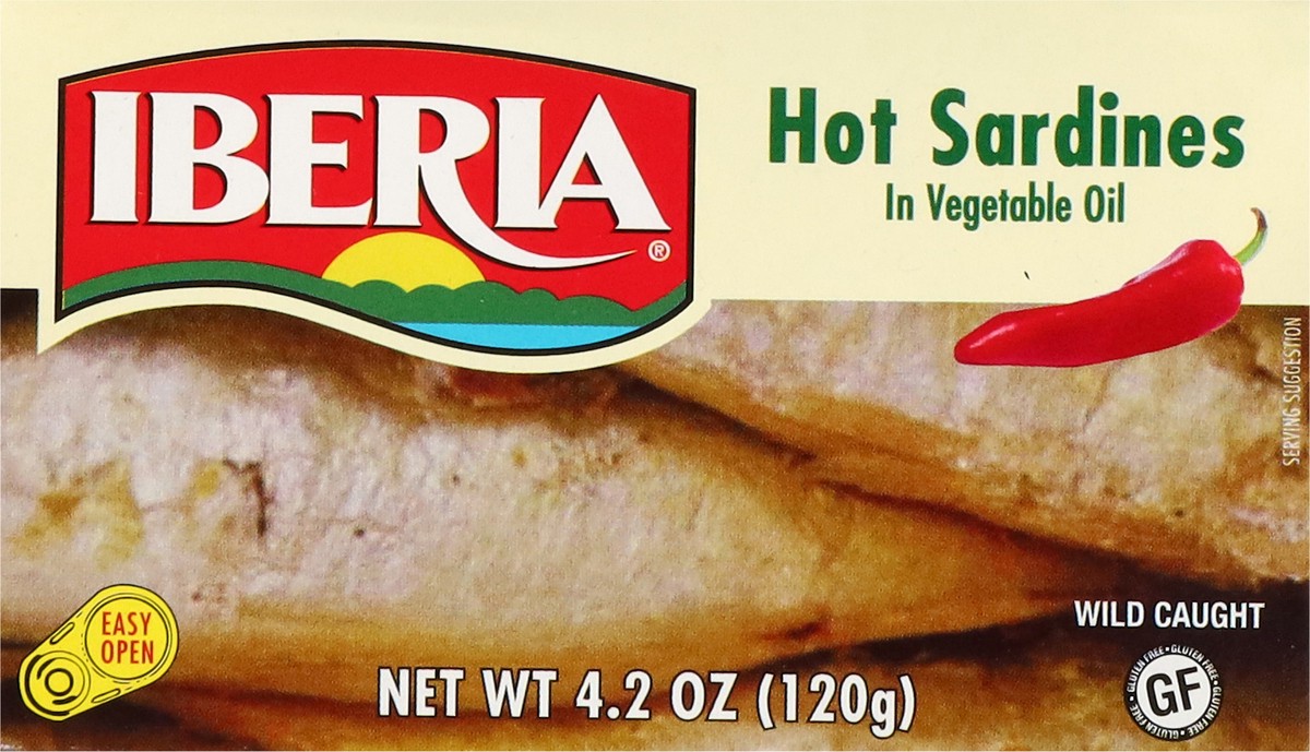 slide 10 of 14, Iberia Hot Sardines in Vegetable Oil 4.2 oz, 4.2 oz