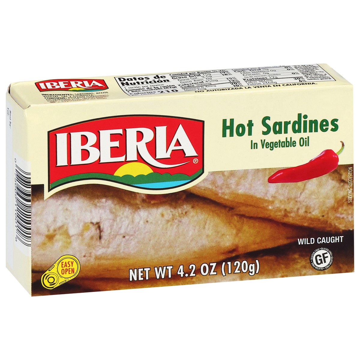 slide 8 of 14, Iberia Hot Sardines in Vegetable Oil 4.2 oz, 4.2 oz