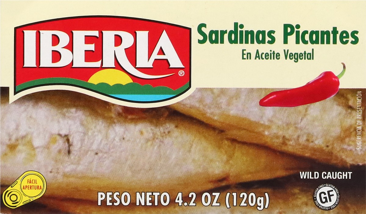 slide 4 of 14, Iberia Hot Sardines in Vegetable Oil 4.2 oz, 4.2 oz