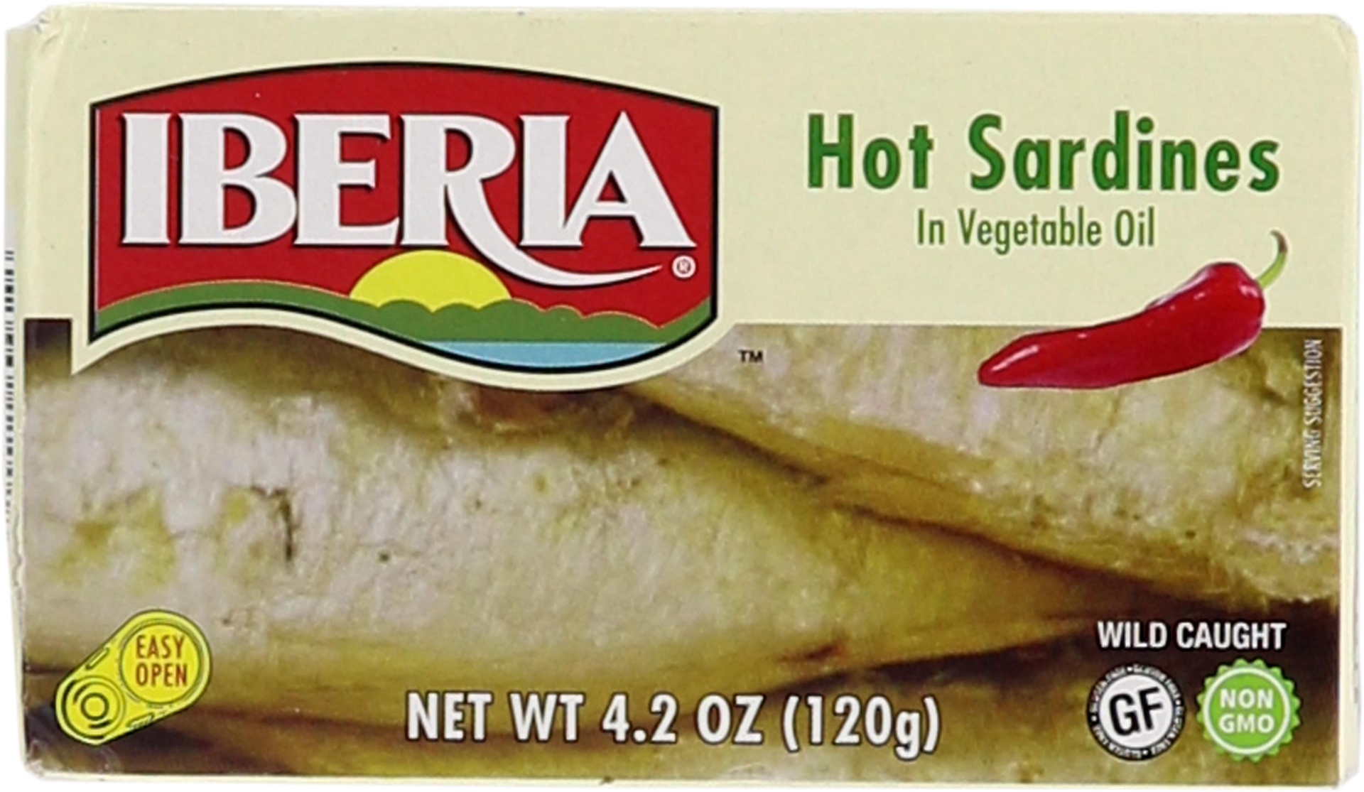 slide 1 of 1, Iberia Sardines Hot Sauce, 4 oz