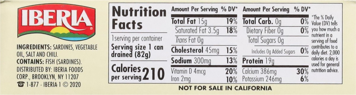 slide 9 of 14, Iberia Hot Sardines in Vegetable Oil 4.2 oz, 4.2 oz
