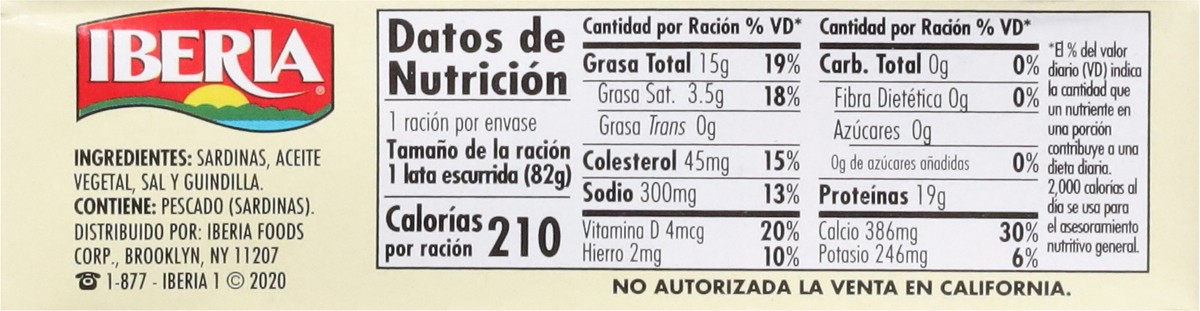 slide 3 of 14, Iberia Hot Sardines in Vegetable Oil 4.2 oz, 4.2 oz