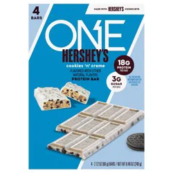 ONE Hershey's Cookies 'n' Creme Flavored Protein Bars, 2.12 oz (4 Count)