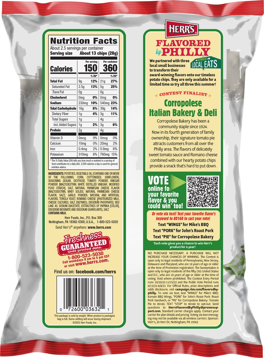 slide 11 of 11, Herr's Tomato Pie Potato Chips 2.375 oz, 2.38 oz