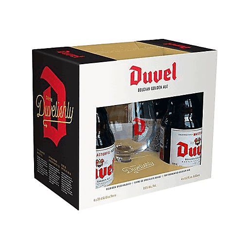 slide 1 of 1, Duvel Belgium Gift Pack With Glass, 11.2 oz