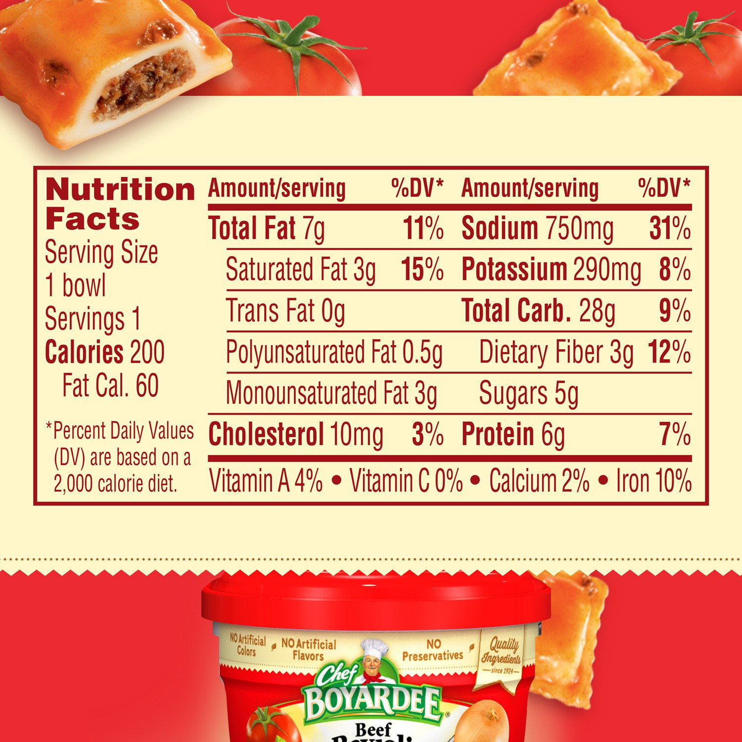 slide 4 of 5, Chef Boyardee Beef Ravioli in Meat Sauce, 7.5 Oz., 7.5 oz