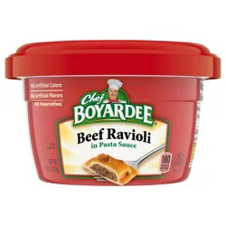 Chef Boyardee Beef Ravioli in Pasta Sauce, Microwavable Meal, 7.5 oz Bowl., 4-Count