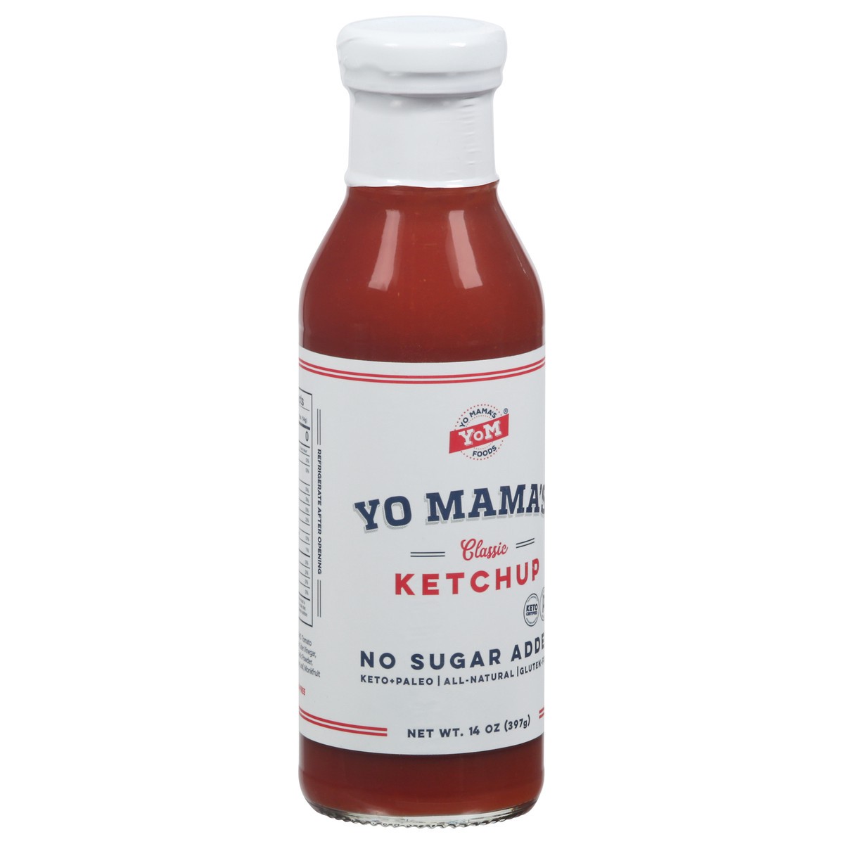 slide 12 of 12, Yo Mama's No Sugar Added Classic Ketchup 14 oz, 14 oz