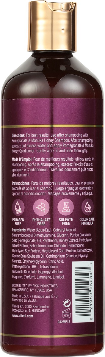 slide 5 of 13, Difeel Sulfate-Free Pomegranate & Manuka Honey Conditioner 12 fl oz, 12 fl oz