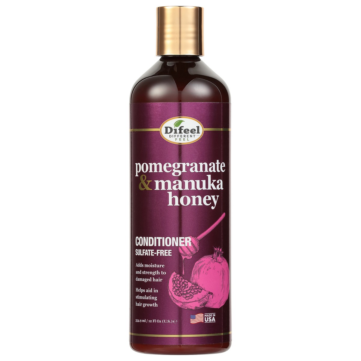 slide 12 of 13, Difeel Sulfate-Free Pomegranate & Manuka Honey Conditioner 12 fl oz, 12 fl oz