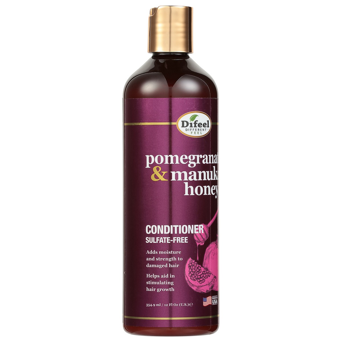 slide 10 of 13, Difeel Sulfate-Free Pomegranate & Manuka Honey Conditioner 12 fl oz, 12 fl oz