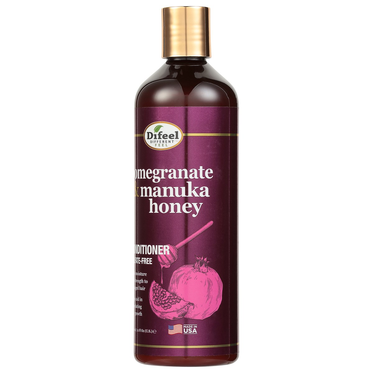 slide 6 of 13, Difeel Sulfate-Free Pomegranate & Manuka Honey Conditioner 12 fl oz, 12 fl oz