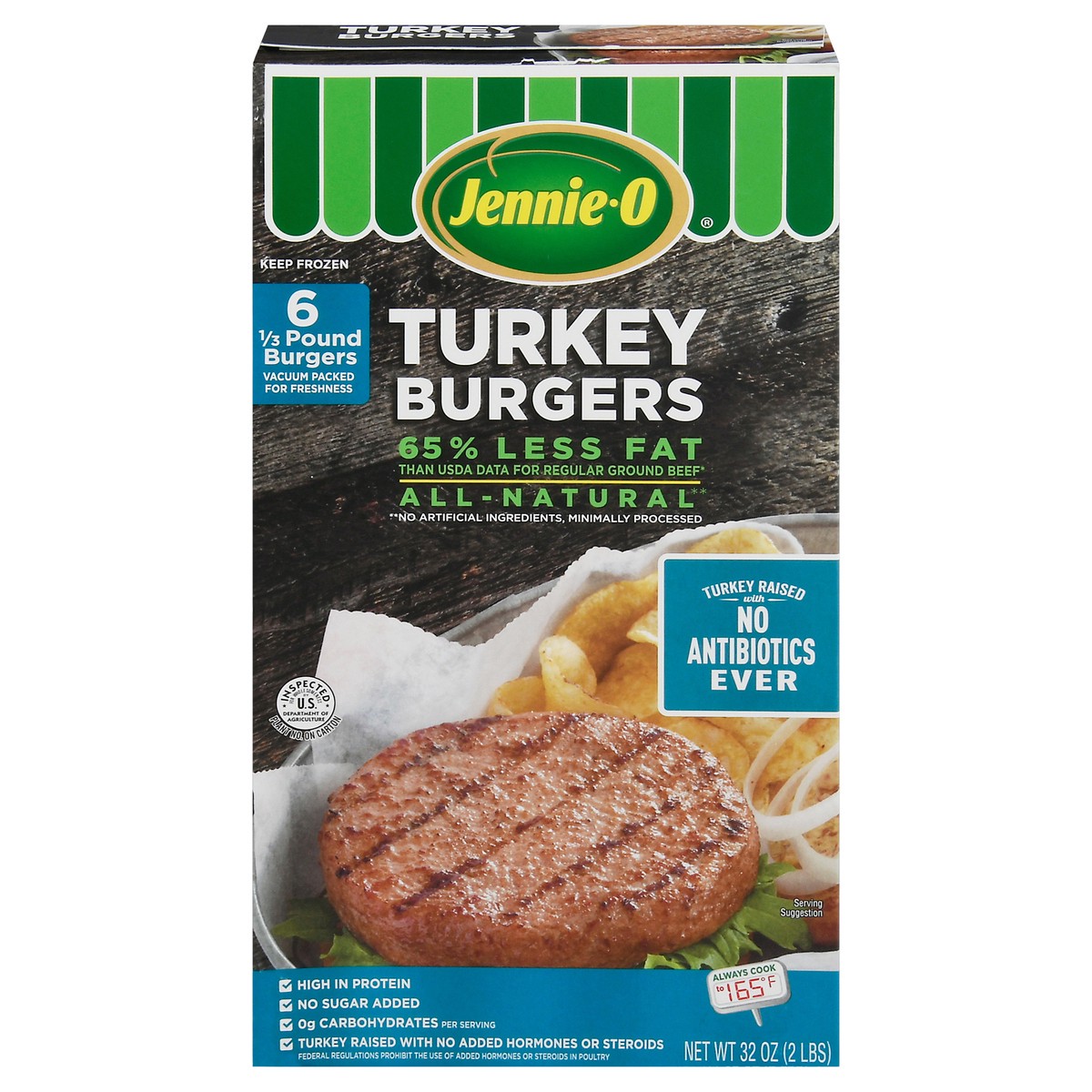 slide 1 of 15, Jennie-O Turkey Burgers 6 ea, 6 ct