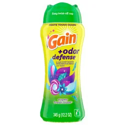 Gain Odor Defense In-wash Scent Booster, Super Fresh Blast scent, 12.2 OZ, 2 in 1 Freshness plus Odor Protection, laundry scent beads