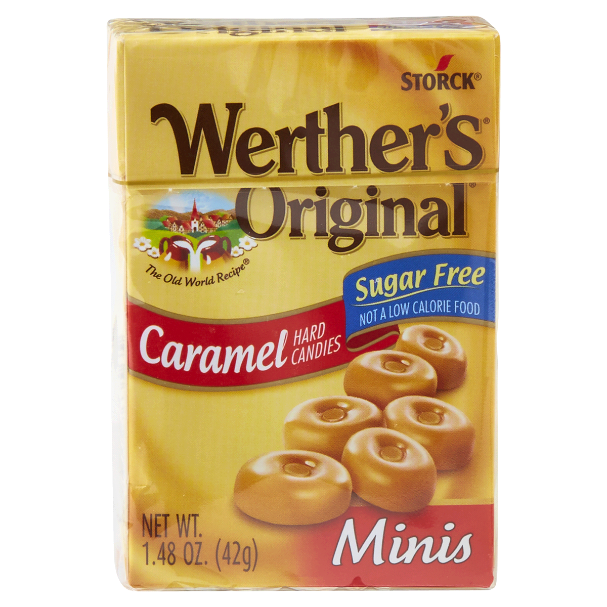 slide 1 of 1, Werther's Original Sugar Free Minis Hard Candies, 1.48 oz