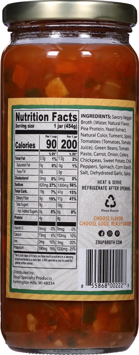 slide 8 of 9, Zoup! Garden Vegetable Soup, 16 oz