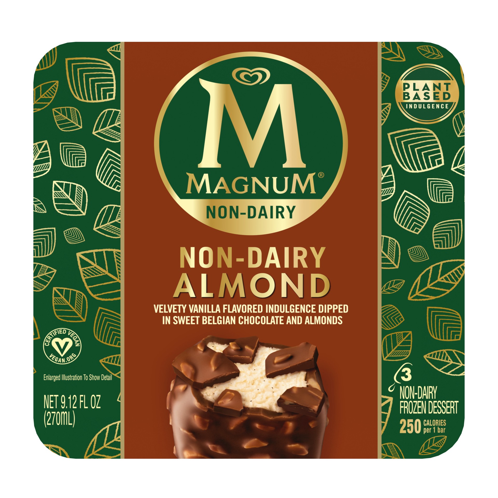 slide 1 of 1, Magnum Non-Dairy Almond Vanilla Frozen Dessert - 3pk, 3 ct