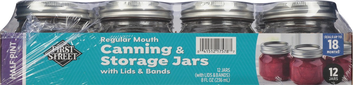 slide 7 of 11, First Street Fs Canning Jar W/ Lids & Bands, 12 ct