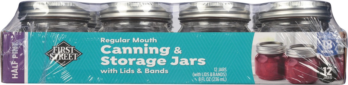 slide 9 of 11, First Street Fs Canning Jar W/ Lids & Bands, 12 ct