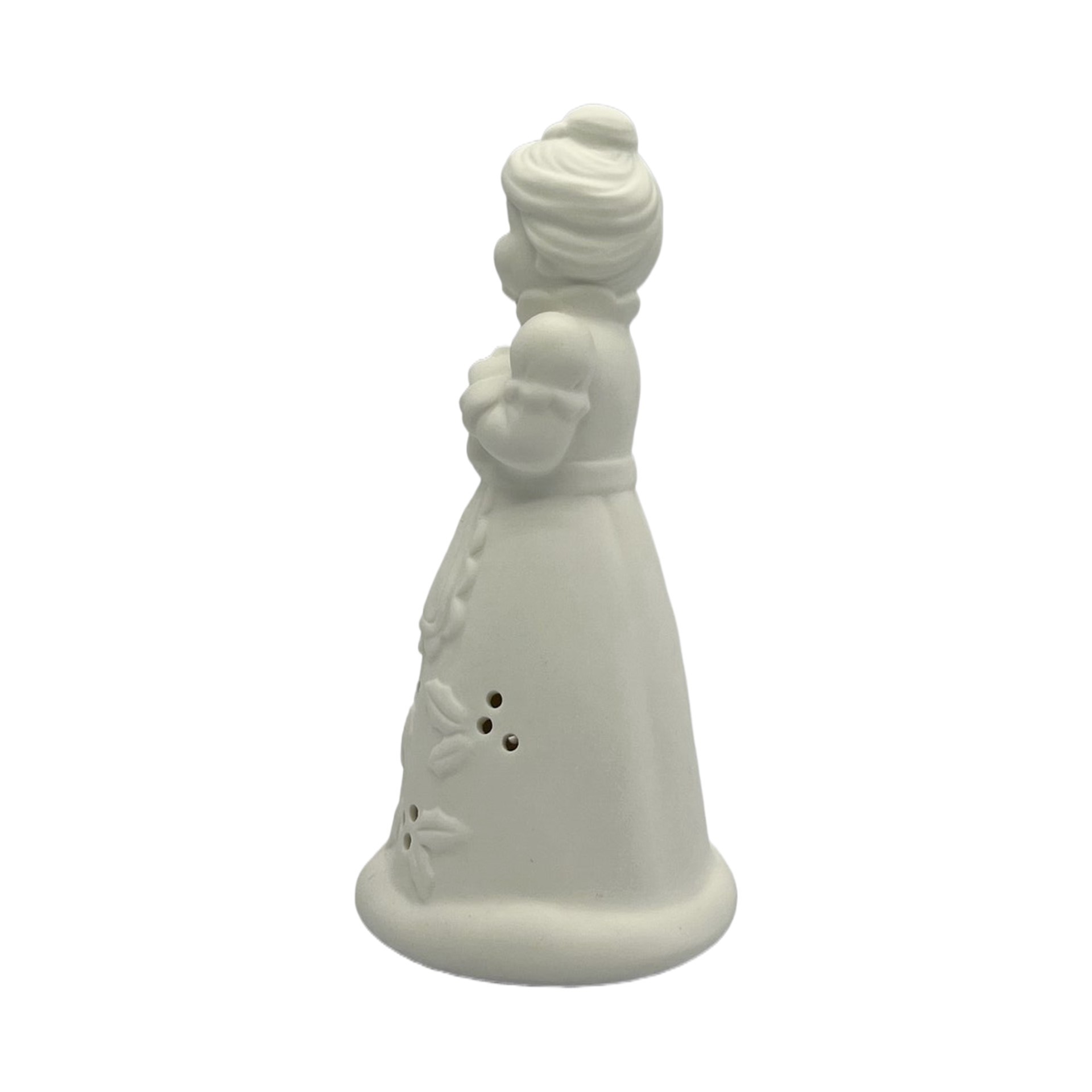 slide 7 of 7, 7.5" Led Diy Ceramic Mrs. Claus Decor By Make Market, 3.9 in x 3.5 in x 7.42 in