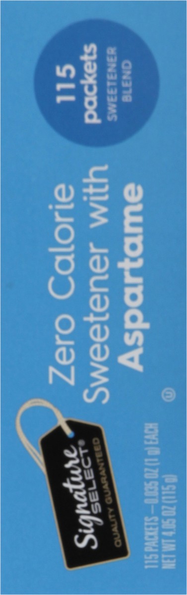 slide 7 of 9, Signature Select Zero Calorie Sweetener with Aspartame 115 - 0.035 oz Packets, 115 ct