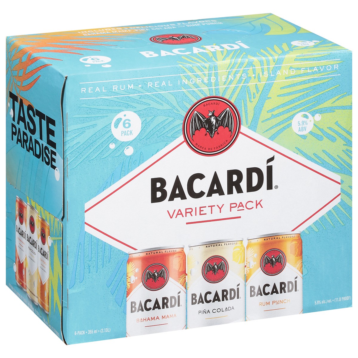 slide 5 of 9, Bacardi Rum Cocktail Variety Pack 6 - 355 ml Cans, 355 ml