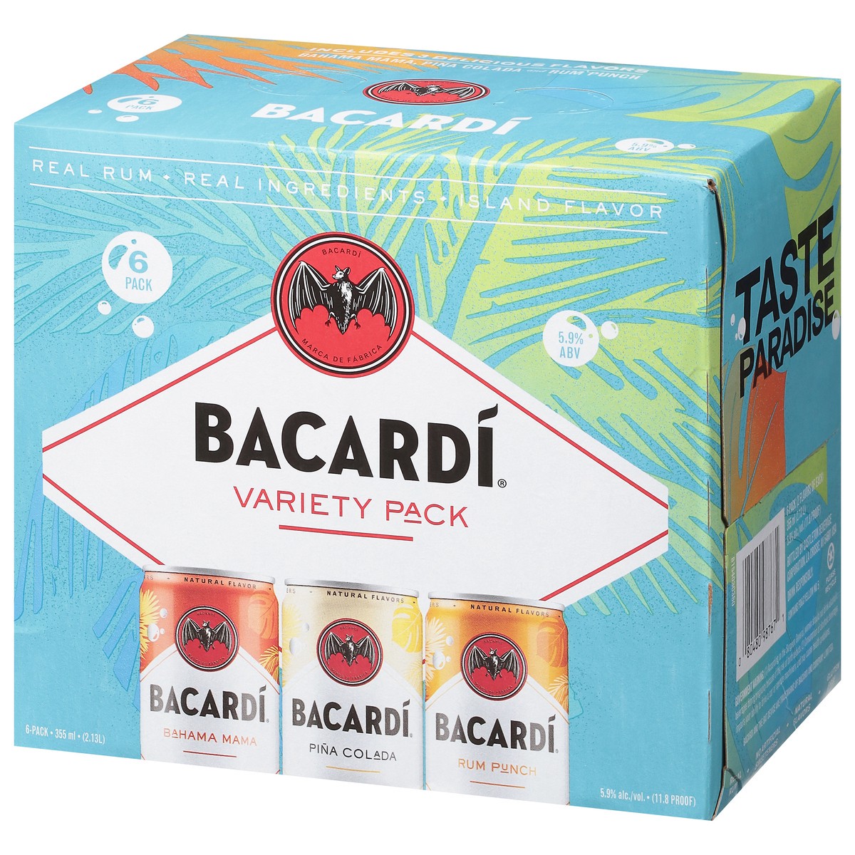 slide 4 of 9, Bacardi Rum Cocktail Variety Pack 6 - 355 ml Cans, 355 ml