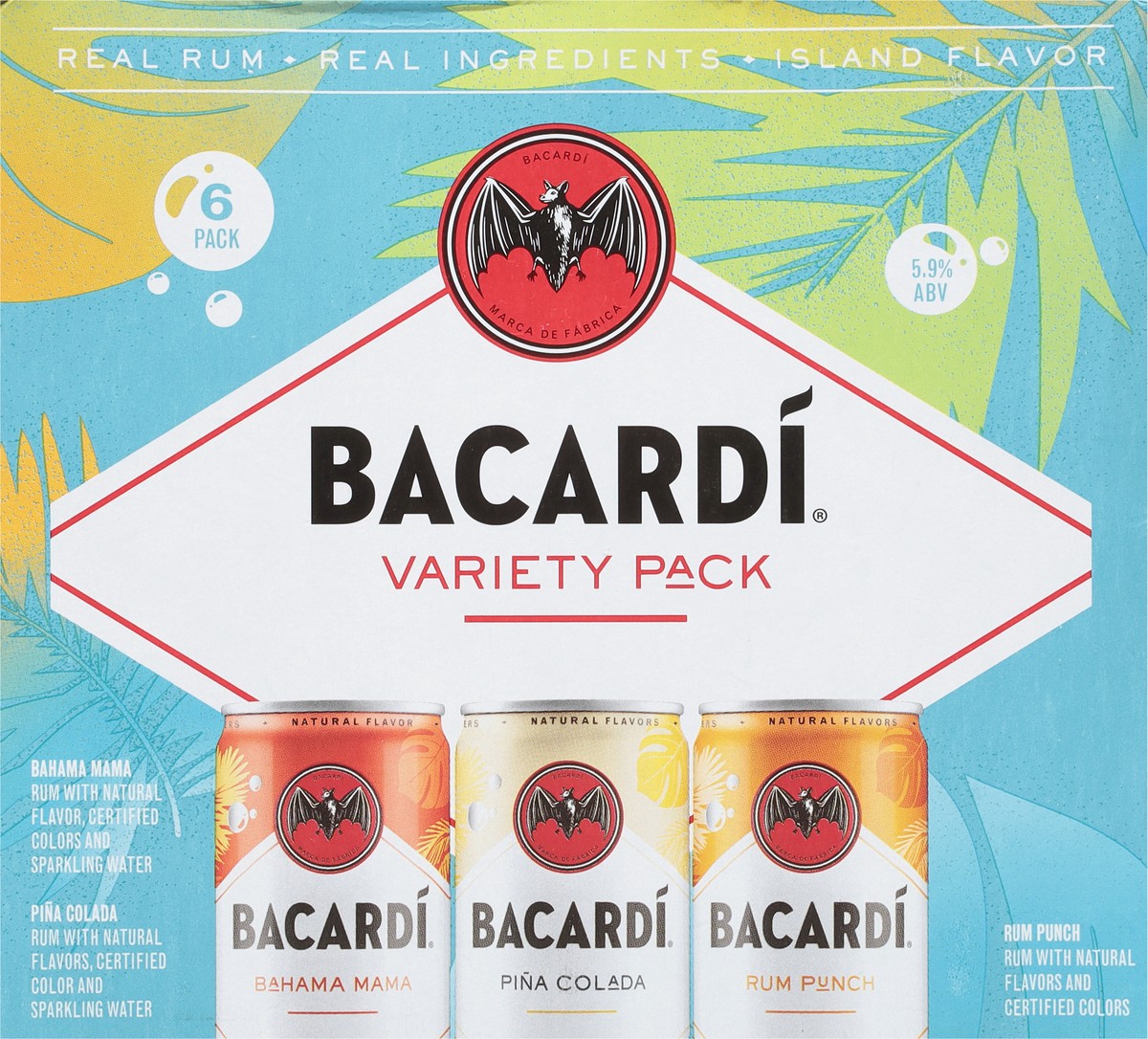 slide 6 of 9, Bacardi Rum Cocktail Variety Pack 6 - 355 ml Cans, 355 ml