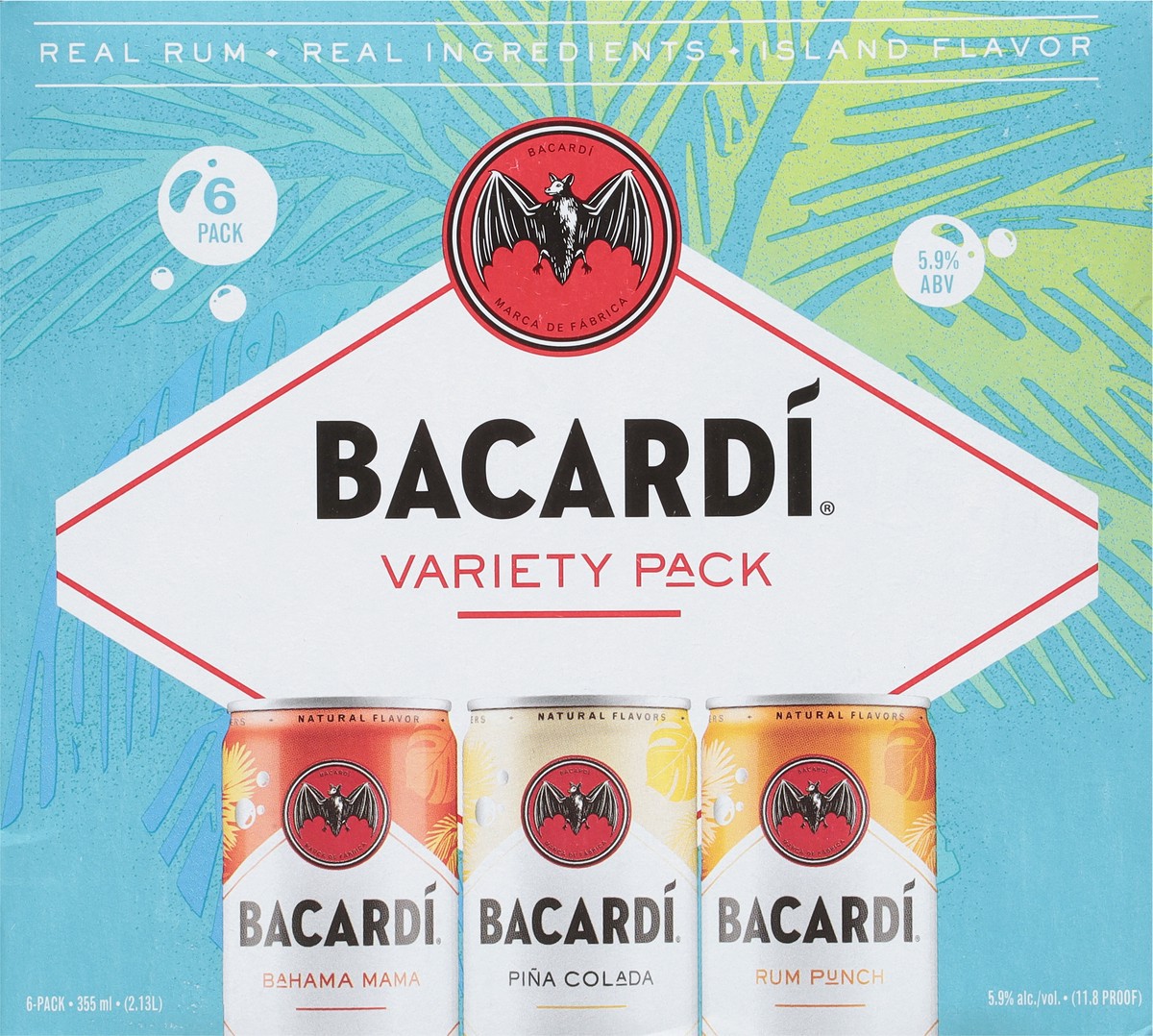 slide 8 of 9, Bacardi Rum Cocktail Variety Pack 6 - 355 ml Cans, 355 ml