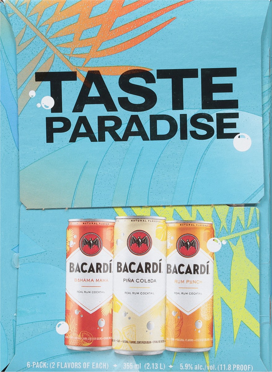 slide 7 of 9, Bacardi Rum Cocktail Variety Pack 6 - 355 ml Cans, 355 ml