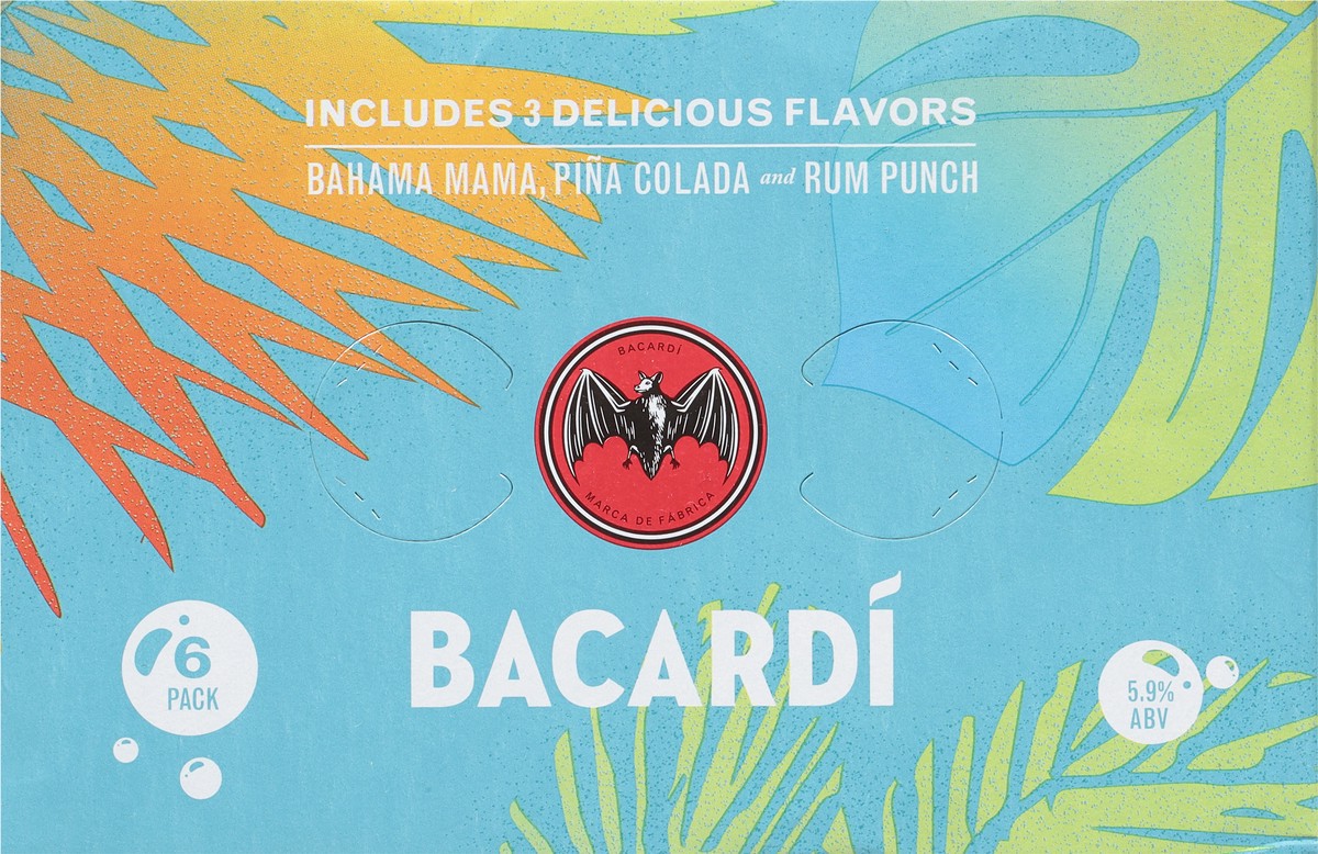 slide 3 of 9, Bacardi Rum Cocktail Variety Pack 6 - 355 ml Cans, 355 ml