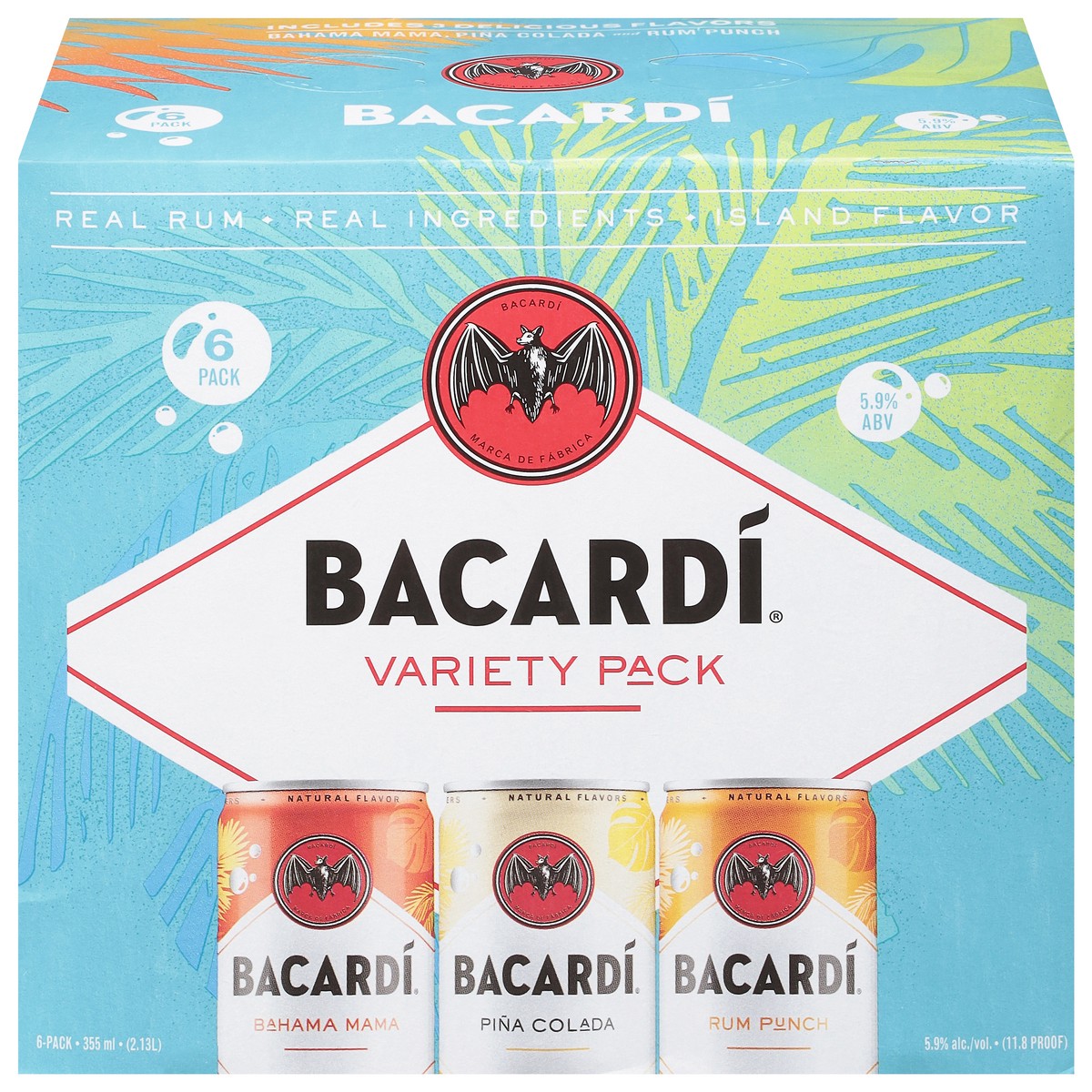 slide 1 of 9, Bacardi Rum Cocktail Variety Pack 6 - 355 ml Cans, 355 ml