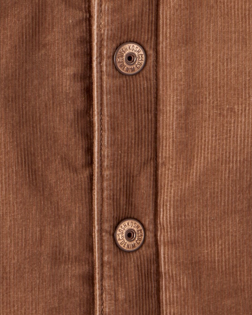 slide 2 of 3, Oshkosh Toddler Boy Corduroy Long-Sleeve Fashion Jacket - Brown Brown 5T, 1 ct