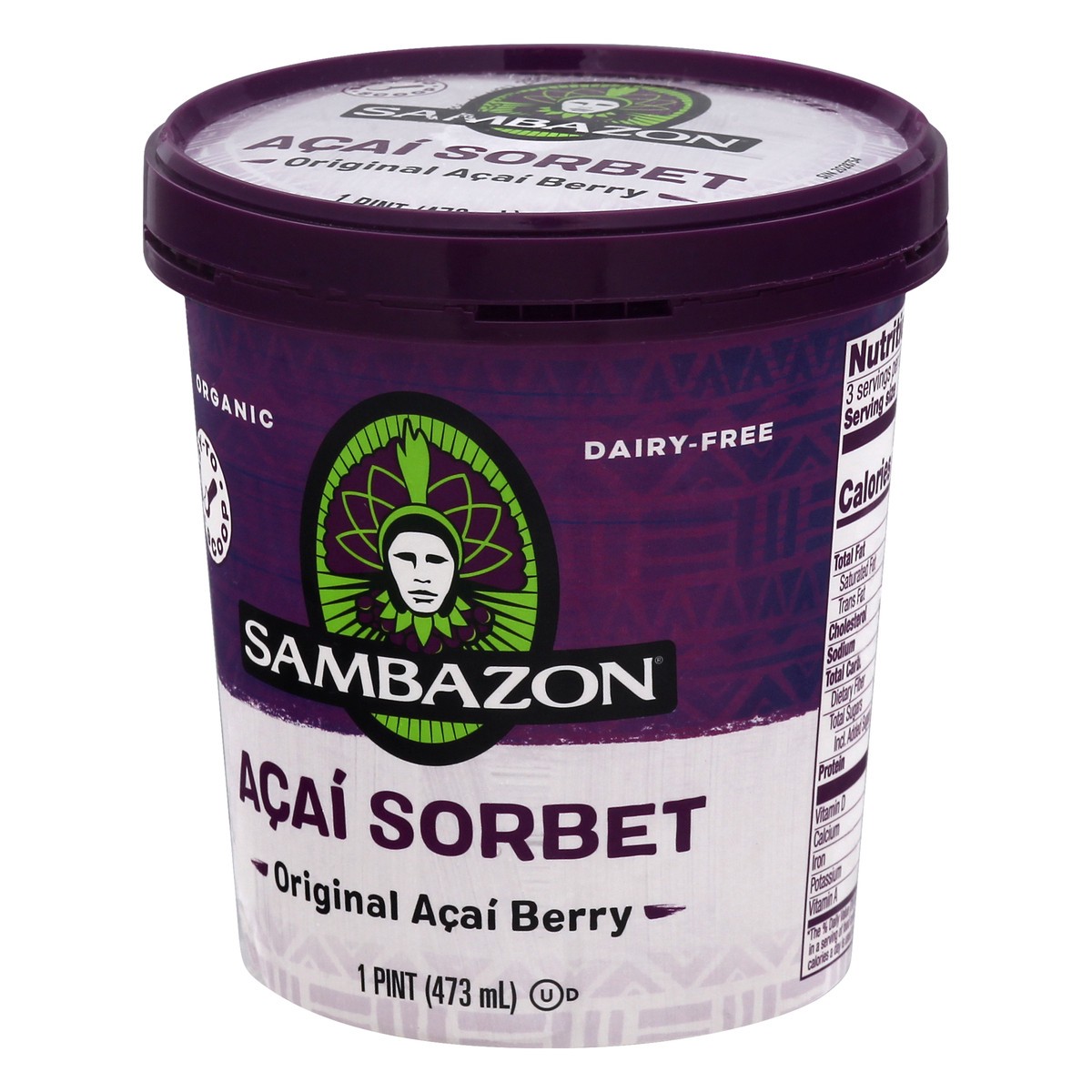 slide 7 of 9, Sambazon Sorbet Acai Original Blend Og Nat, 1 pint