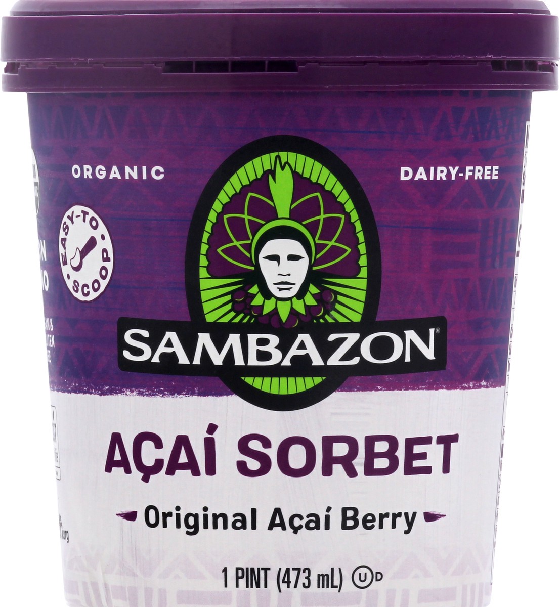 slide 8 of 9, Sambazon Sorbet Acai Original Blend Og Nat, 1 pint