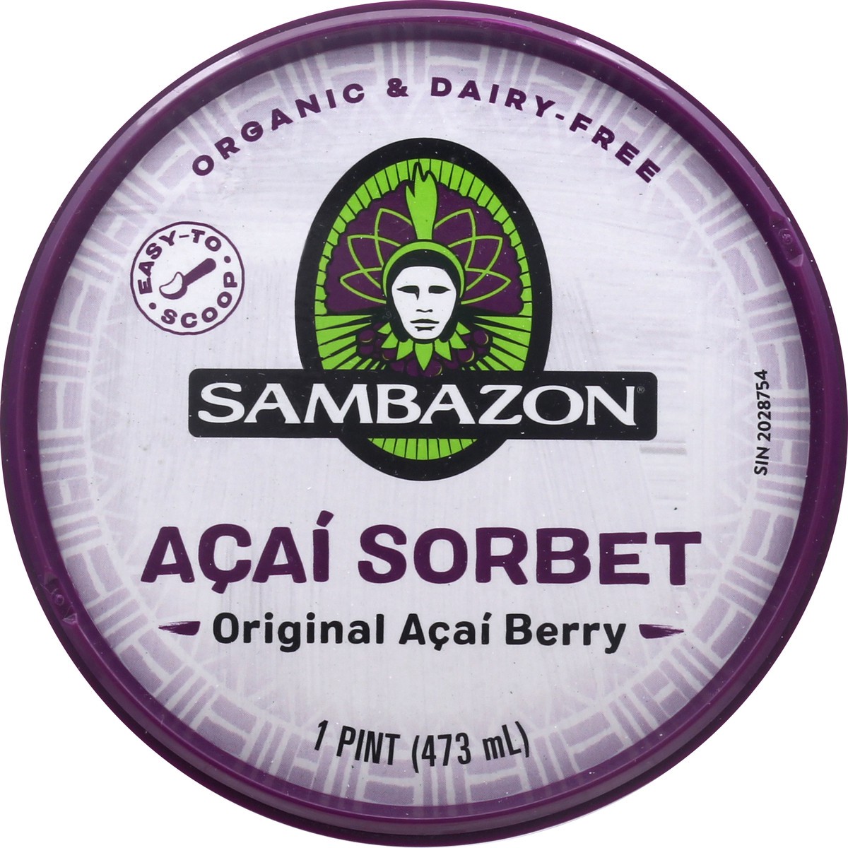 slide 6 of 9, Sambazon Sorbet Acai Original Blend Og Nat, 1 pint