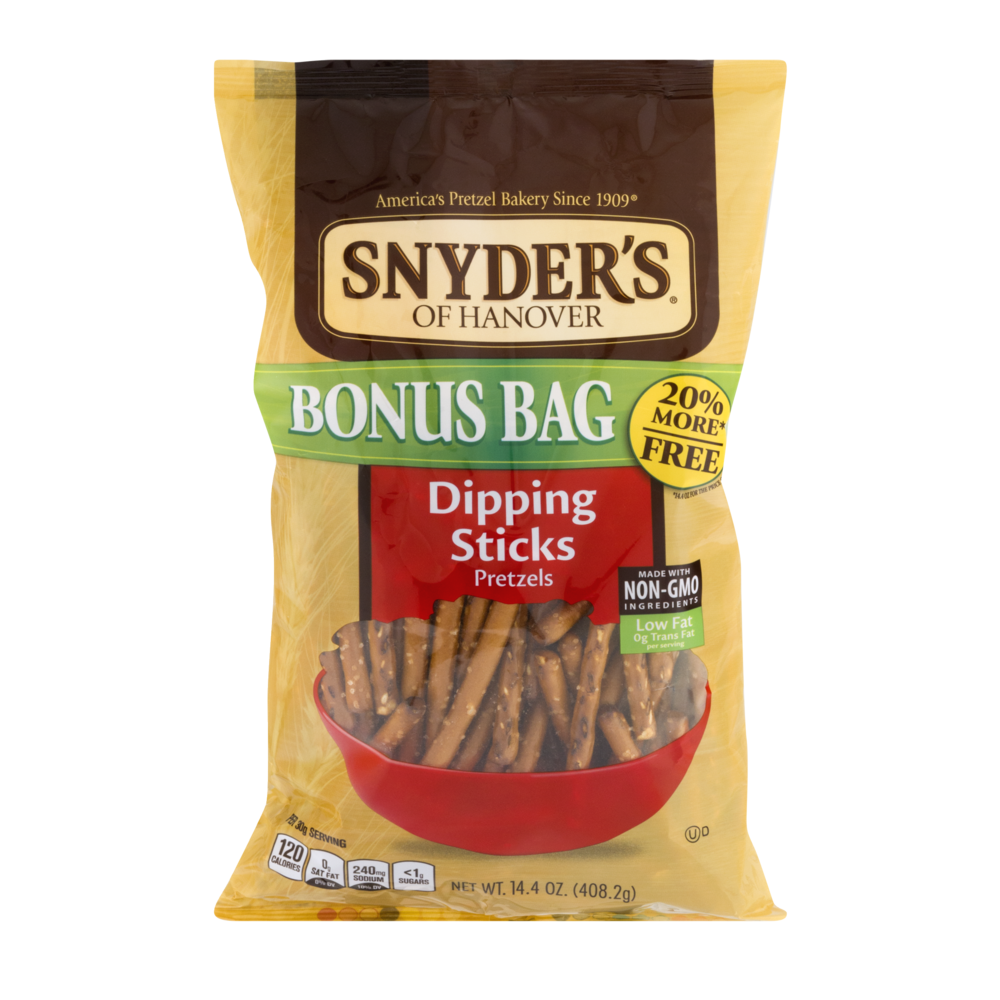 slide 1 of 5, Snyder's of Hanover Pretzels Dipping Sticks Bonus Bag, 14.4 oz