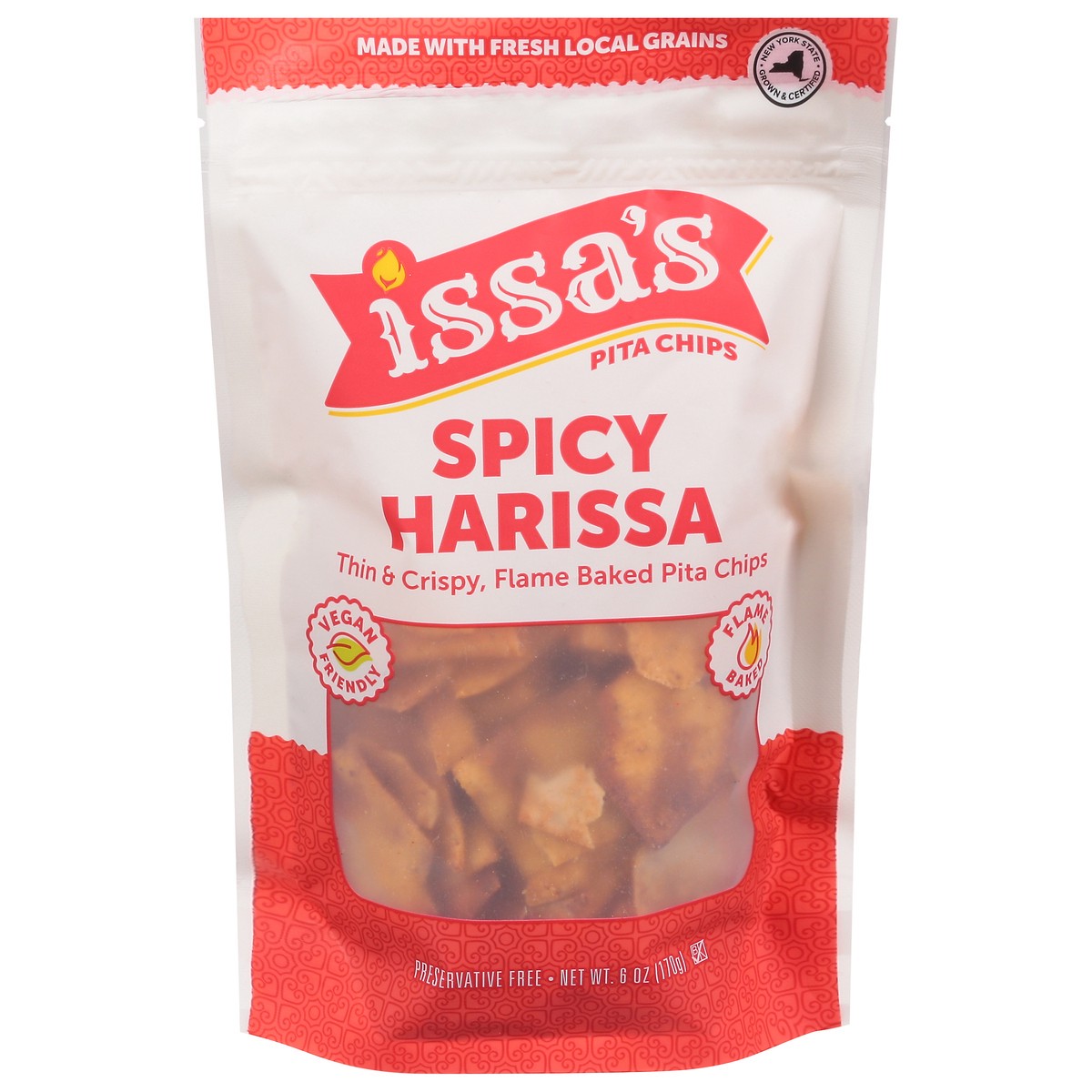 slide 1 of 13, Issa's Spicy Harissa Pita Chips 6 oz, 6 oz