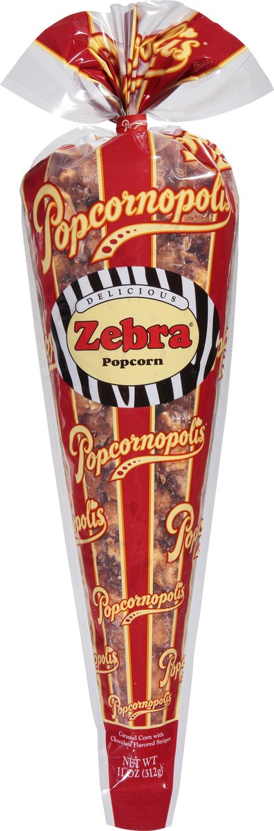 slide 6 of 9, Popcornopolis Zebra Popcorn 11 oz, 11 oz