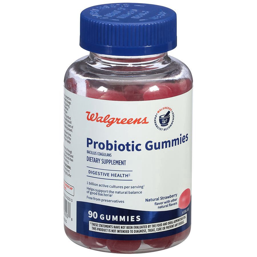 slide 5 of 5, Walgreens Probiotic Strawberry, 90 ct