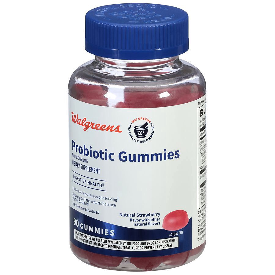 slide 3 of 5, Walgreens Probiotic Strawberry, 90 ct